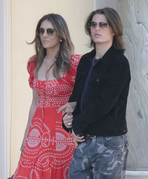Elizabeth Hurley Out with Son in Rome, May 2025 5