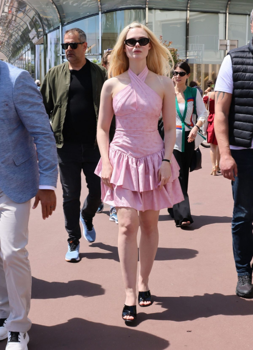 Elle Fanning in Chanel Dress on Croisette, May 2025 1