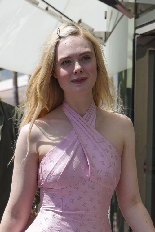 Elle Fanning in Chanel Dress on Croisette, May 2025 6
