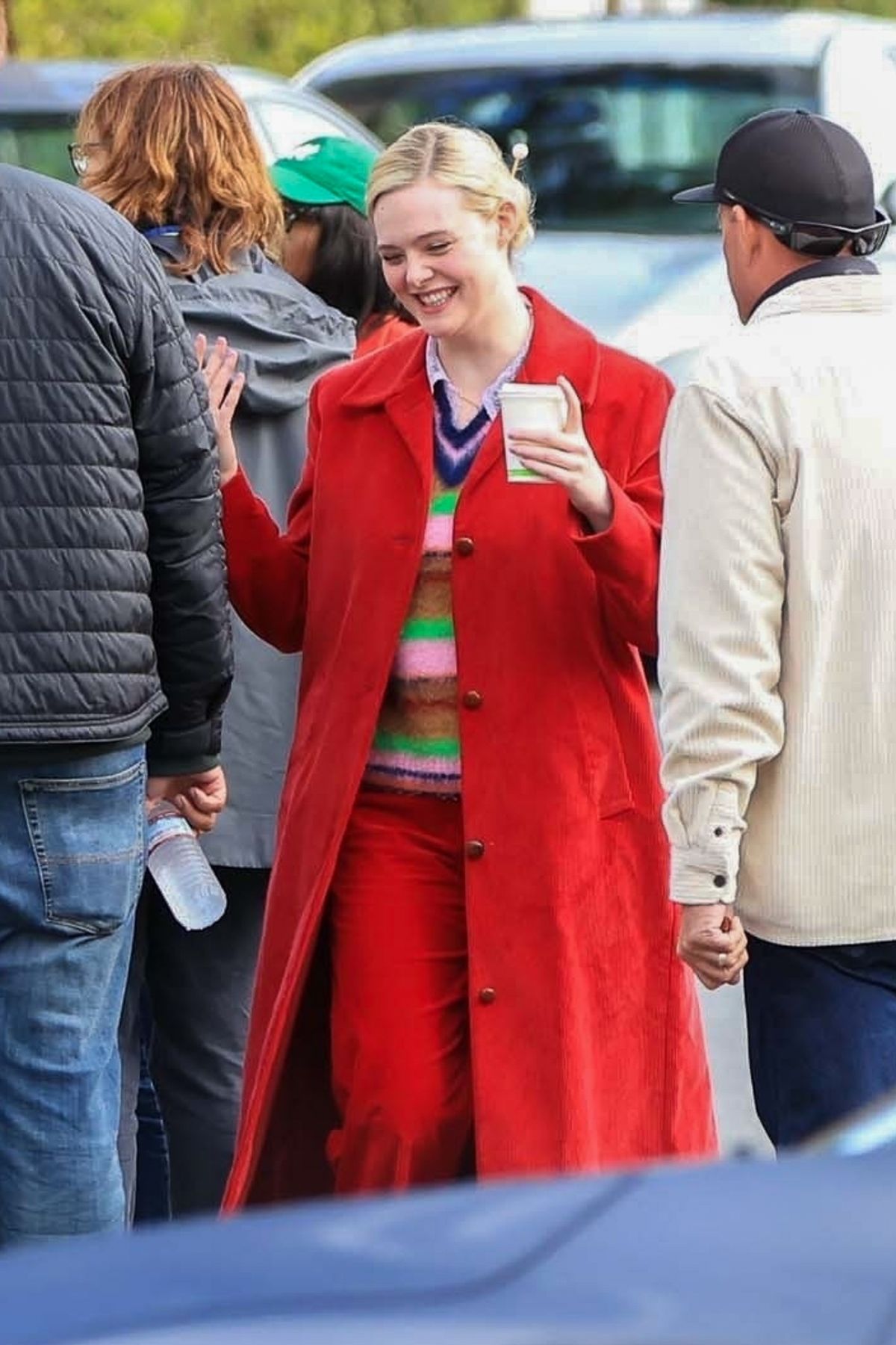 Elle Fanning on Set of Margot