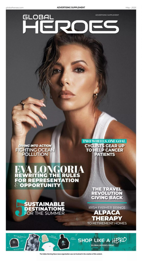 Eva Longoria on Global Heroes Magazine Cover, May 2025