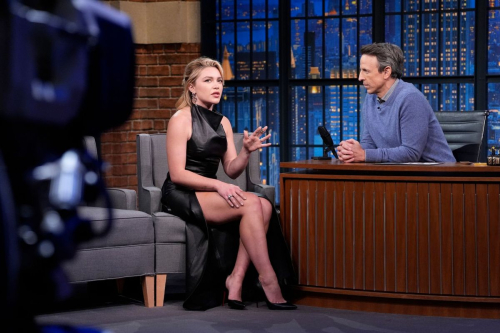 Florence Pugh Seth Meyers Late Night, April 2025 2