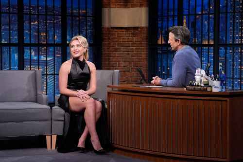 Florence Pugh Seth Meyers Late Night, April 2025 3