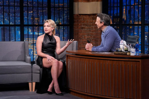 Florence Pugh Seth Meyers Late Night, April 2025 4