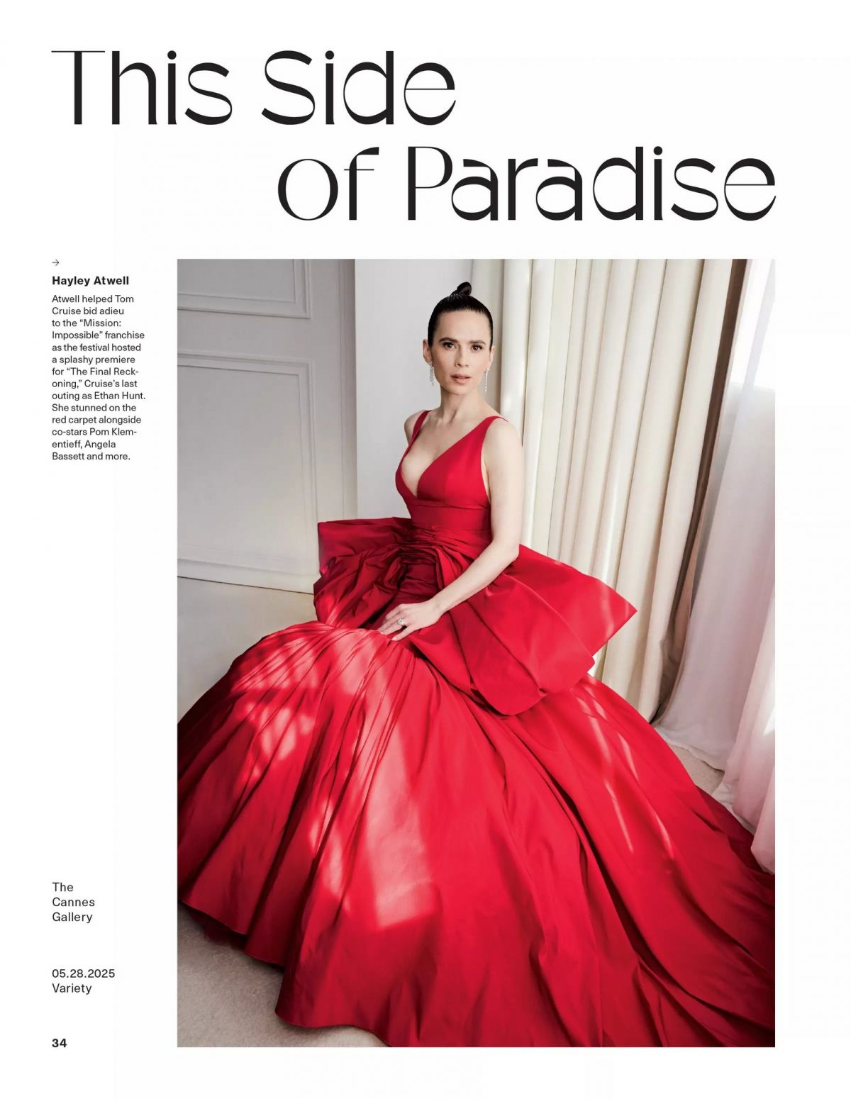 Hayley Atwell in Variety magazine editorial, May 2025