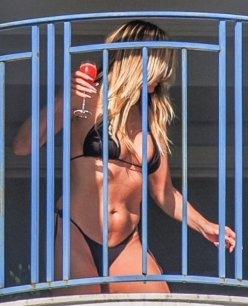 Heidi Klum in Bikini at Martinez Hotel, May 2025