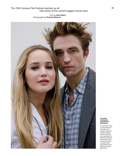 Jennifer Lawrence in Variety magazine, May 2025