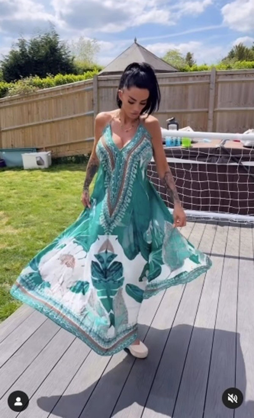 Katie Price Models JYY London Maxi Dress, May 2025 1