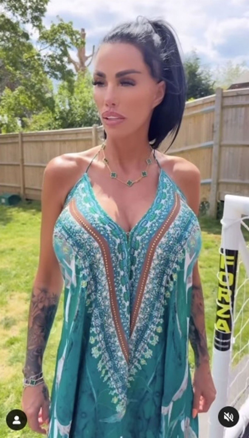 Katie Price Models JYY London Maxi Dress, May 2025 3