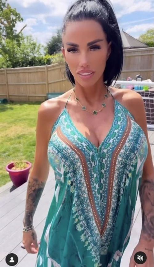 Katie Price Models JYY London Maxi Dress, May 2025 4