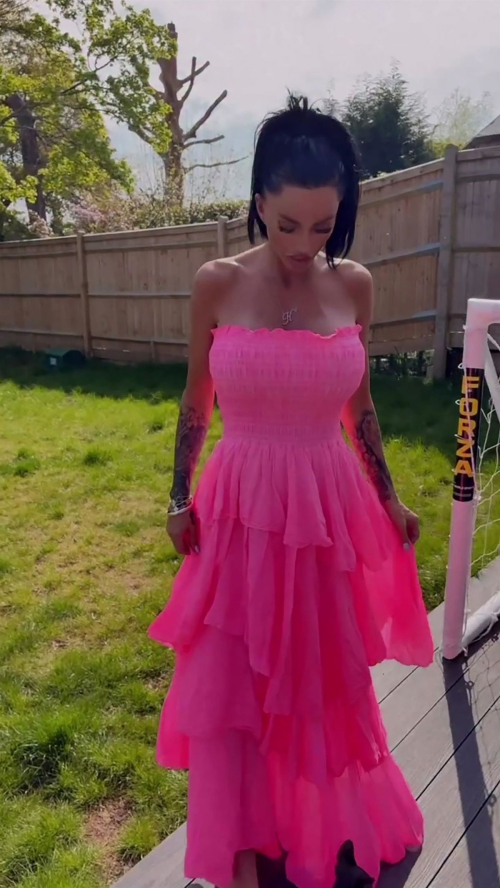 Katie Price Pink Princess Dress, London, April 2025 1