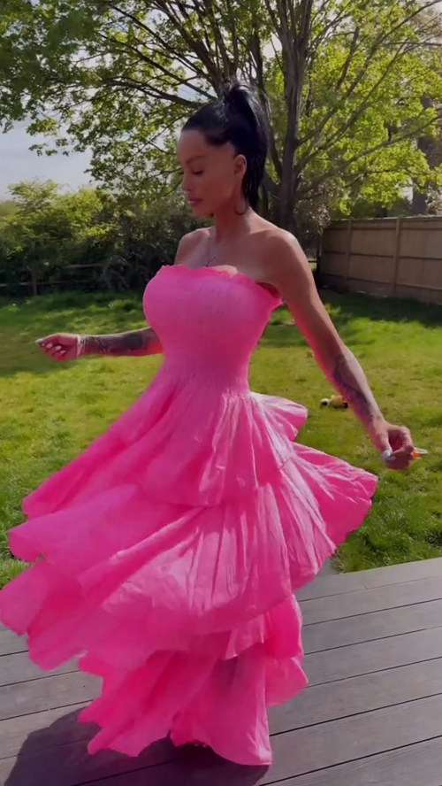 Katie Price Pink Princess Dress, London, April 2025 3