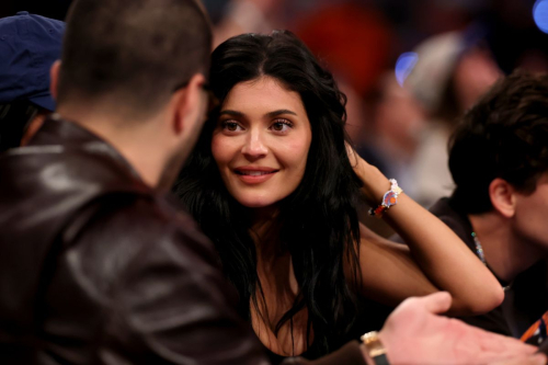 Kendall and Kylie Jenner with Timothee Chalamet at NBA Playoff, May 2025 1