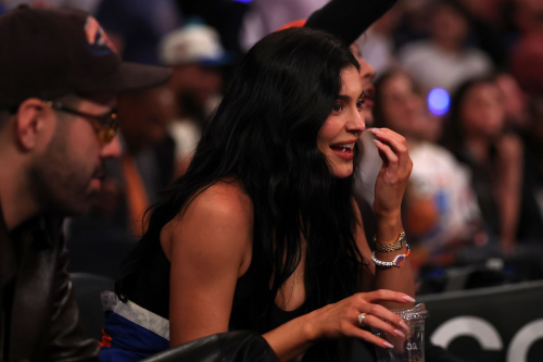 Kendall and Kylie Jenner with Timothee Chalamet at NBA Playoff, May 2025 2