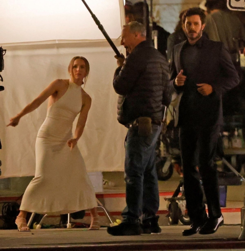 Kristen Bell with Adam Brody at Shoot for Nobody Wants This, May 2025 2