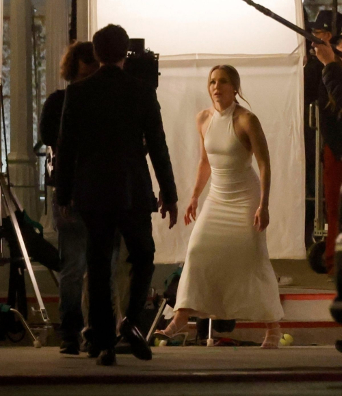 Kristen Bell with Adam Brody at Shoot for Nobody Wants This, May 2025 8