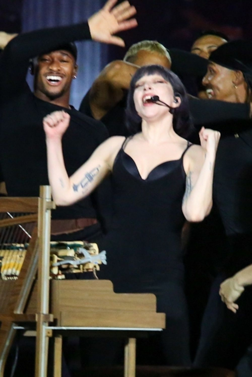 Lady Gaga Conducting a Soundcheck at Copacabana Beach, May 2025