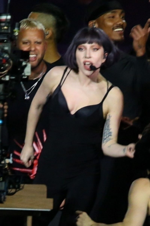 Lady Gaga Conducting a Soundcheck at Copacabana Beach, May 2025 2
