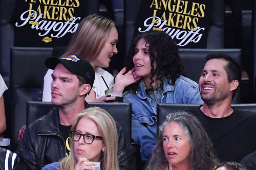 Lily Rose Depp with 070 Shake at NBA Lakers Game, April 2025 1