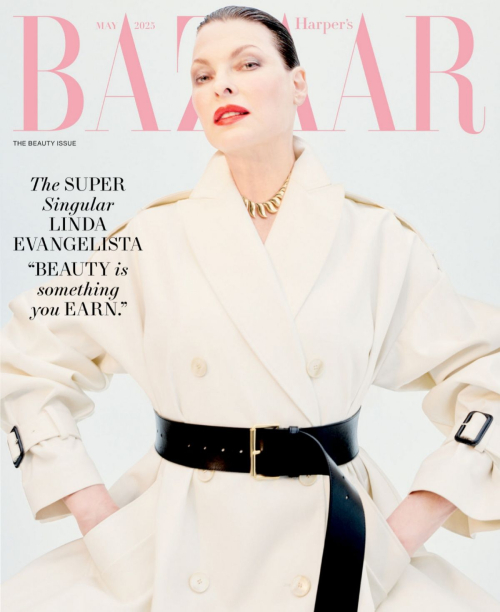 Linda Evangelista in Harper's Bazaar Magazine, May 2025