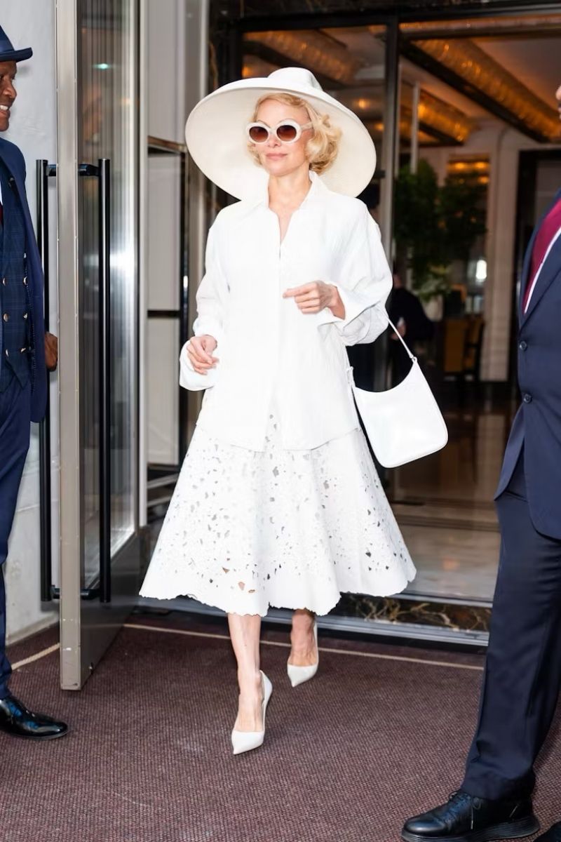 Pamela Anderson Out and About in New York, May 2025
