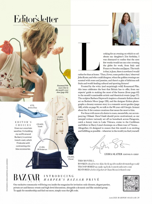 Rosamund Pike in Harper’s Bazaar UK, June 2025 11