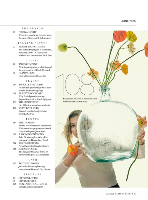 Rosamund Pike in Harper’s Bazaar UK, June 2025 12