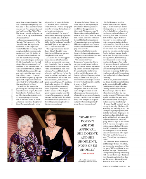 Scarlett Johansson in Deadline Magazine Feature, May 2025 3