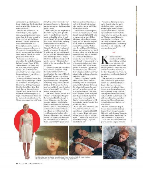 Scarlett Johansson in Deadline Magazine Feature, May 2025 7