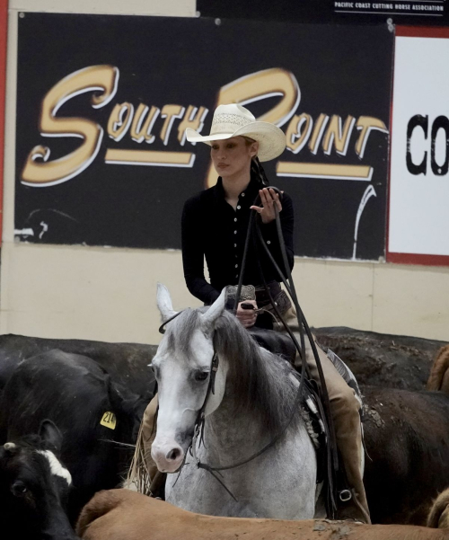 Bella Hadid Practices Horse Cutting Championship Las Vegas, June 2025