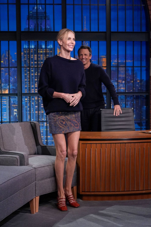 Charlize Theron at Seth Meyers Show, June 2025 2