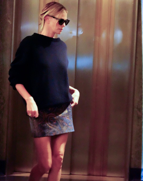 Charlize Theron leaves Seth Meyers Show, June 2025 2