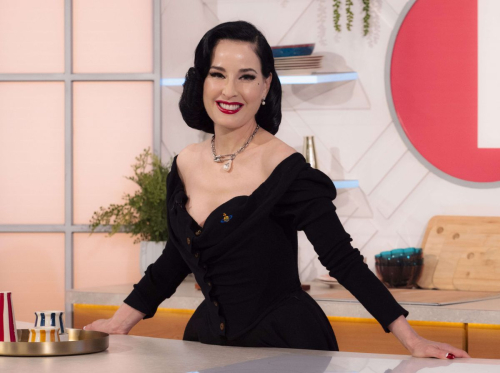 Dita Von Teese on Lorraine TV Show in London, Jan 2025 9