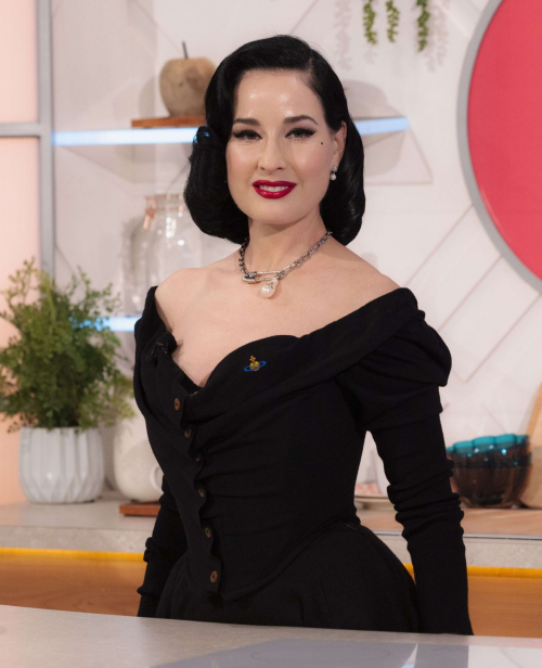 Dita Von Teese on Lorraine TV Show in London, Jan 2025 2