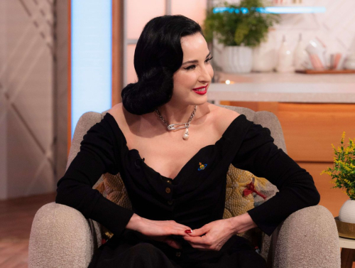 Dita Von Teese on Lorraine TV Show in London, Jan 2025 3