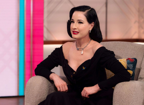 Dita Von Teese on Lorraine TV Show in London, Jan 2025 4