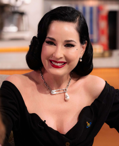 Dita Von Teese on Lorraine TV Show in London, Jan 2025 5