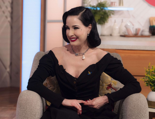 Dita Von Teese on Lorraine TV Show in London, Jan 2025 6