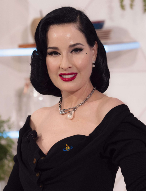Dita Von Teese on Lorraine TV Show in London, Jan 2025 8