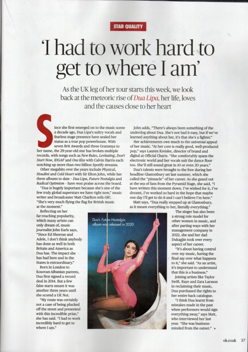 Dua Lipa in OK! Magazine, June 2025 3