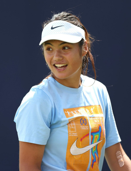 Emma Raducanu at HSBC Practice in London, June 2025
