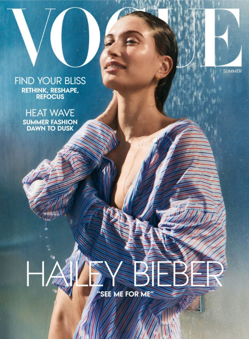 Hailey Bieber in Vogue summer edition, 2025