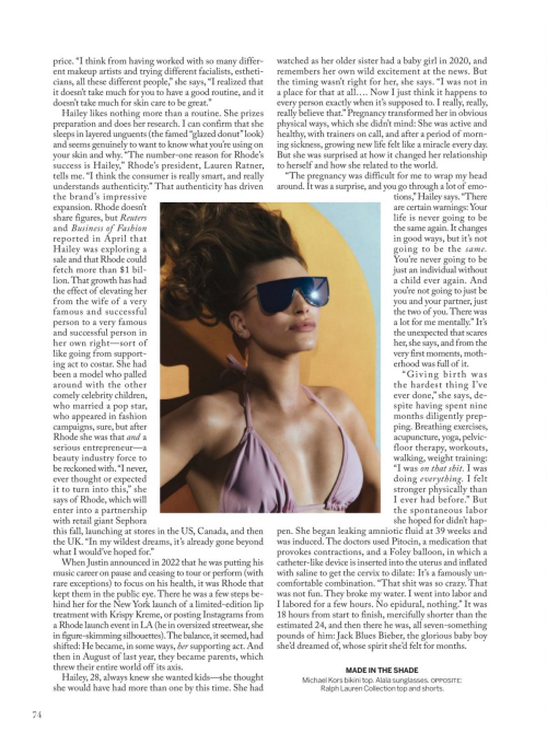 Hailey Bieber in Vogue summer edition, 2025 17