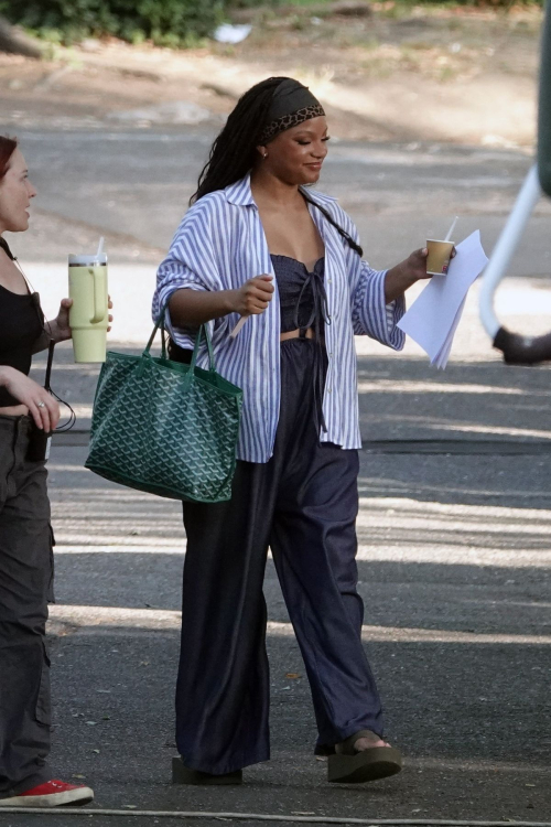 Halle Bailey Films Upcoming Movie in Rome, June 2025