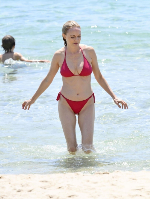 Heather Graham in Red Bikini, Sardinia June 2025 1