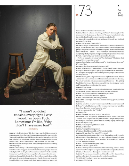 Keri Russell in Variety TV Actors on Actors, June 2025 1