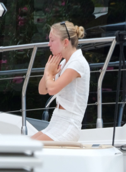 Lila Grace Moss on a Yacht in Spain, June 2025