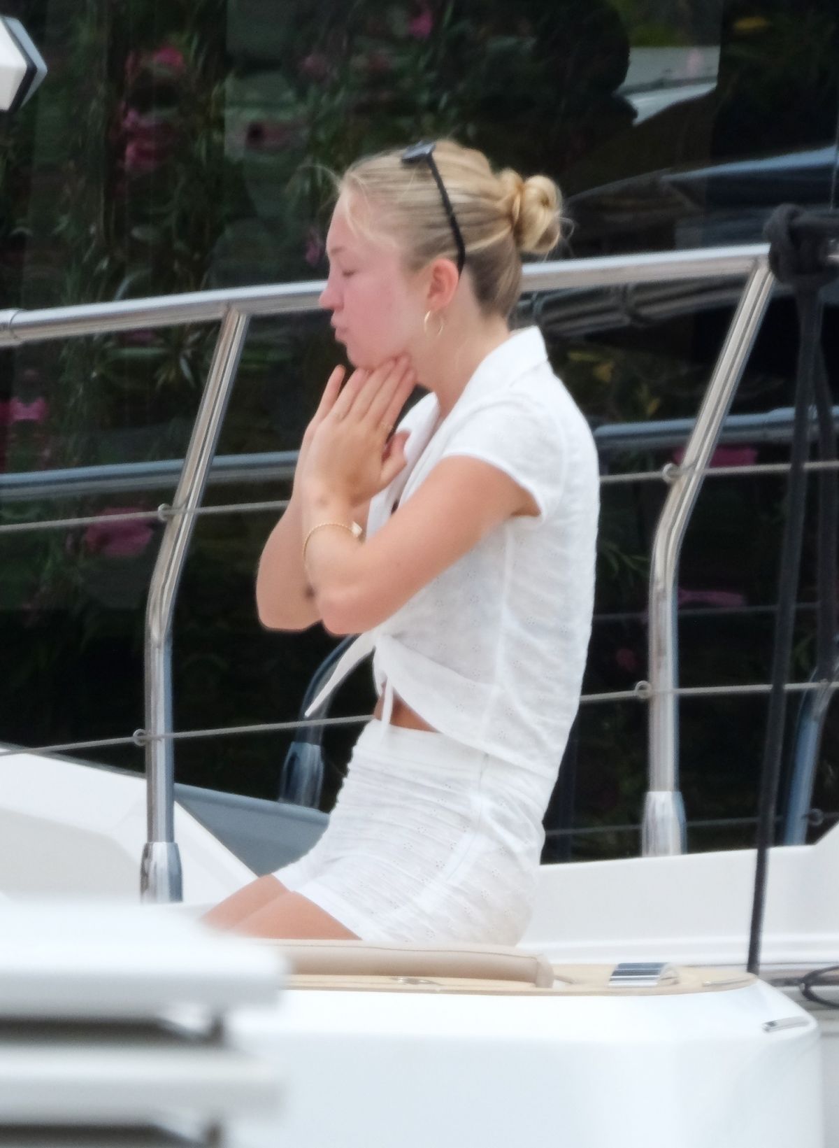 Lila Grace Moss on a Yacht in Spain, June 2025