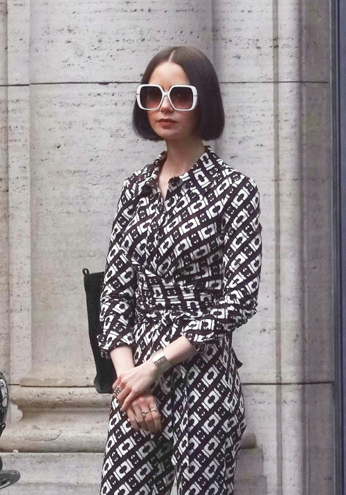 Lily Collins Filming for Emily in Paris in Rome, May 2025 1