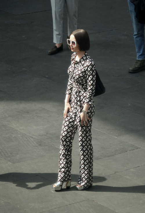 Lily Collins Filming for Emily in Paris in Rome, May 2025 4